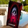Scream Horror Movie Anime Beach Towel Colorful Bath Towels for Quick Dry Custom Sand Free Beach Yoga Spa Gym Pool
