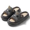 2025Cat Couple Women Slippers Breathable Indoor House Slippers Sweat-absorbing Linen Antiskid comfort Casual Slippers