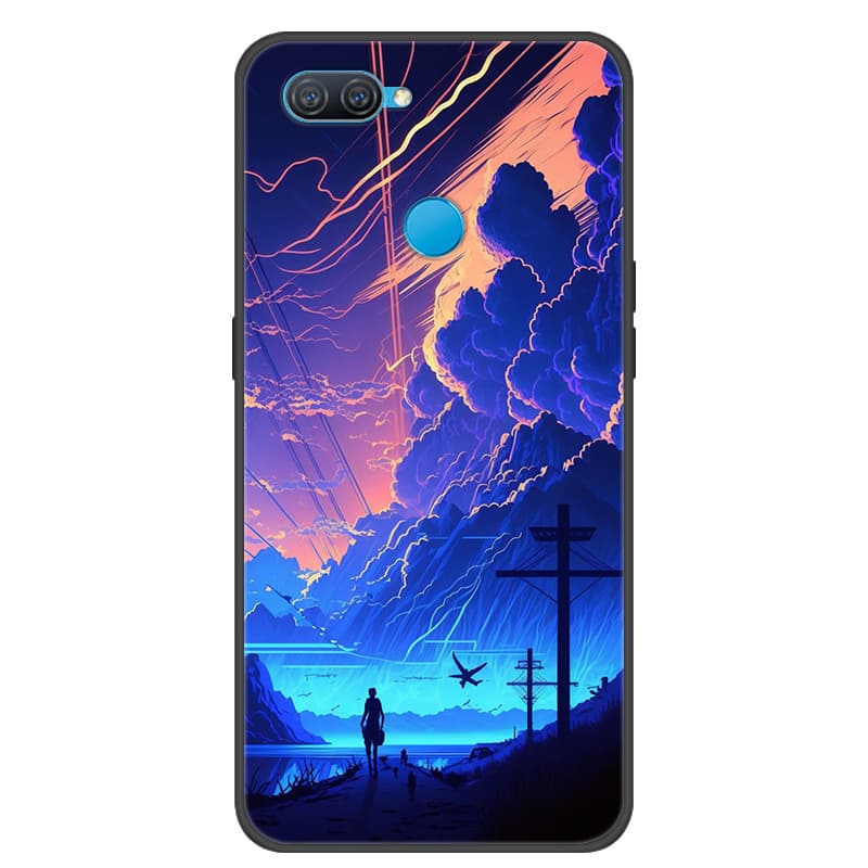 For OPPO A12 Case Cool Painted Cover Soft Silicone Phone Case For OPPO A7 AX7 Back Covers Bumper Coque A12 CPH2083 CPH2077 Coque