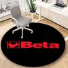 Beta Logo Round Rug – Non-Slip Round Floor Mat – Indoor Home Decor Rug