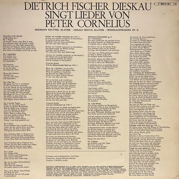 

LP Record DIETRICH FISCHERDIESKAU SINGT LIED Dietrich FischerDieskau Singt Lied 1C06501251 His Masters Vo Germany Classical Used