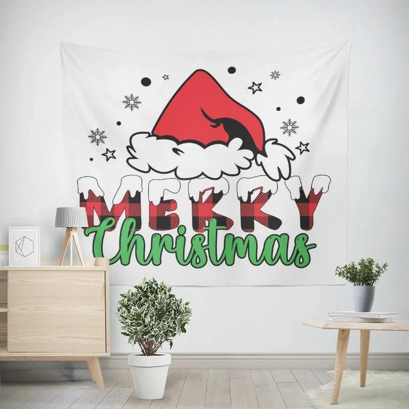 Weihnachten Neujahr Schlitten Elch Wandteppich Wohnzimmer Sofa Heimdeko Weihnachtsgeschenk