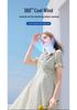 USB Rechargeable Portable Neck Fan: Leafless Mini Turbine Design for Outdoor Use