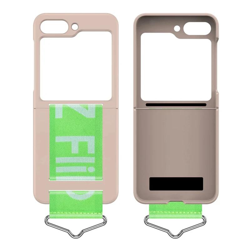 Luxury Wrist Strap Ring Holder Case for Samsung Z Flip 6 5 3 4 5G Slim Matte Shockproof Hand Chain Band Cover For Galaxy ZFlip 5
