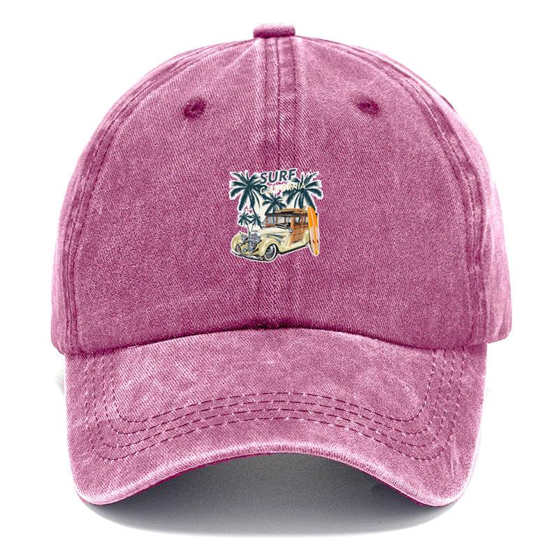 Customize Vintage Washed Cotton Baseball Cap Men Travel Sign Outdoor Dad Cap Adjustable Beach Style Surf Culture Casual Sun Hat Trendy Fashionable