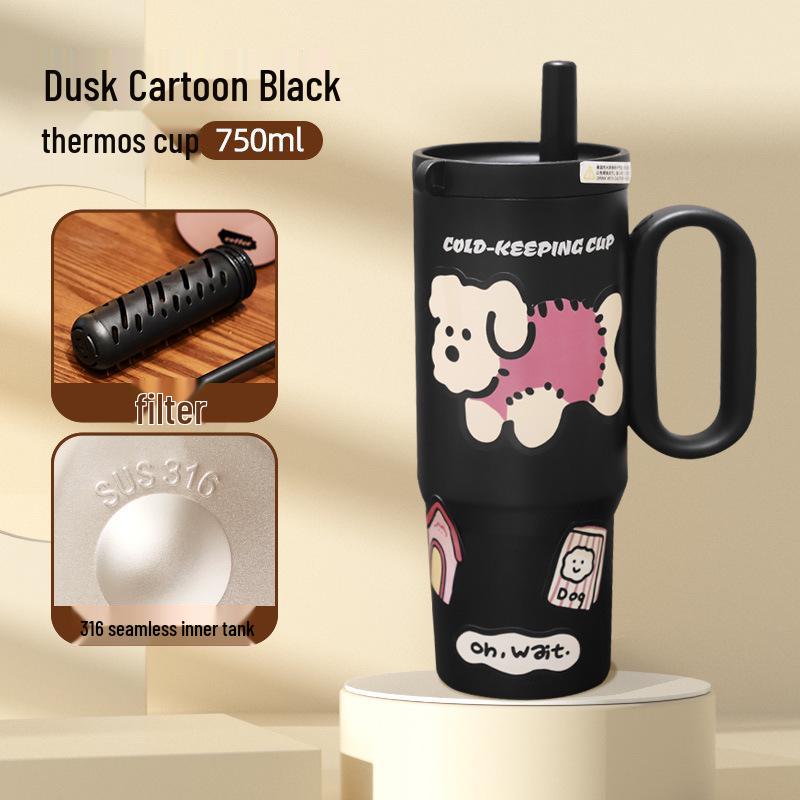 Giant Insulated 316 Stainless Steel Cup for Girls with Handle, High Appearance, Ice Buster, Car Portable.