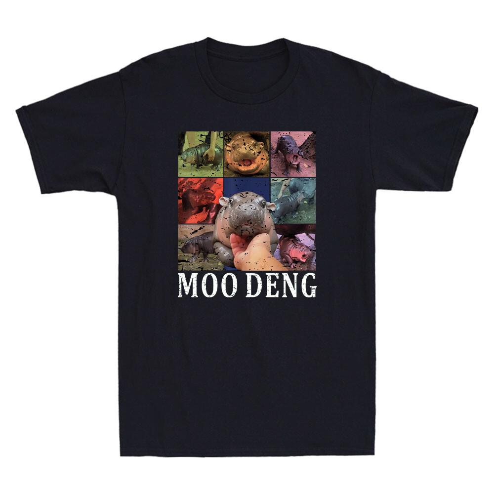 Moo Deng Bouncy Pig Moo-Deng Baby Hippo Thai Zoo Funny Graphic Men s T-Shirt Tee L