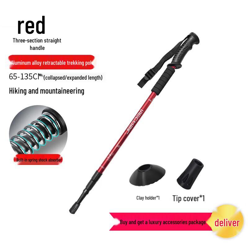 Luxury 3-Section Telescopic Trekking Pole