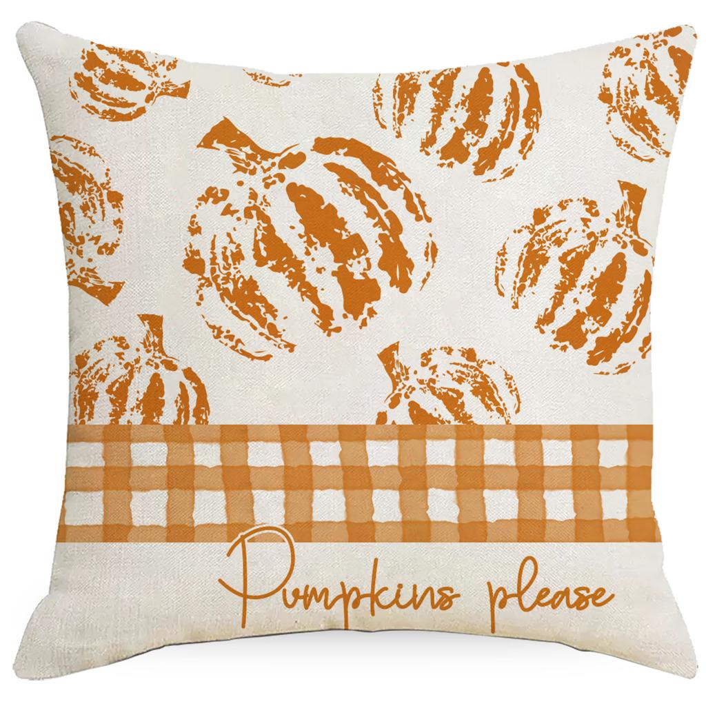 Thanksgiving Pillowcase Pumpkin New Style Living Room Sofa Bedroom Pillow Linen Pillowcase