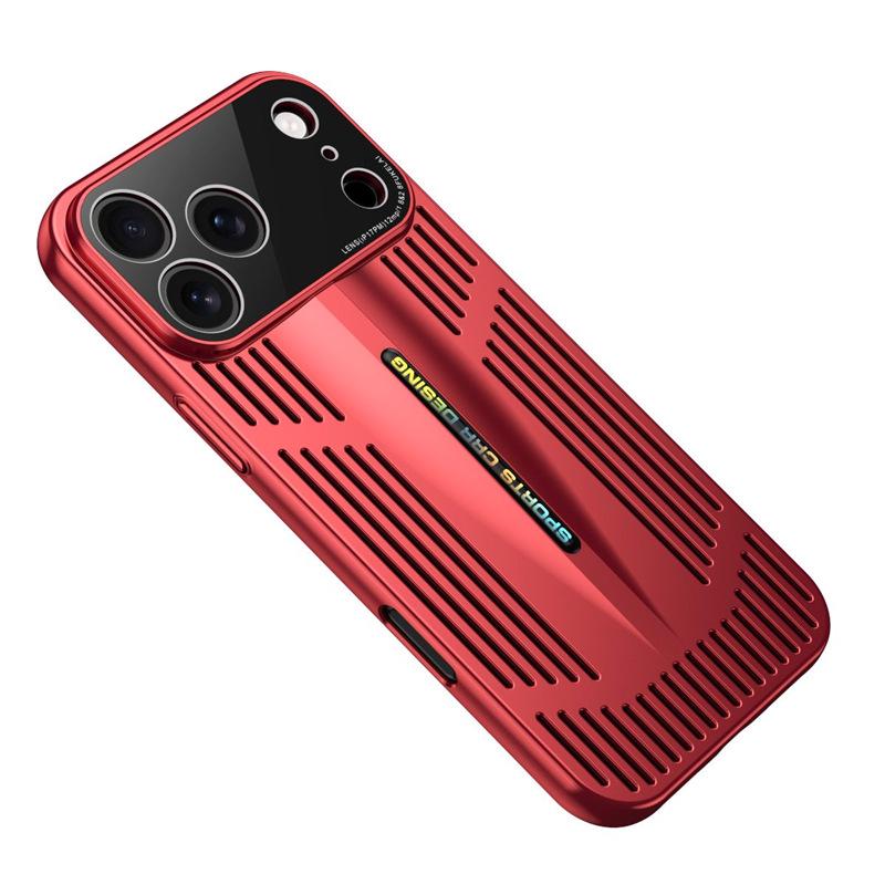 

Electroplated Blade Cooling iPhone 15 Case - Full Coverage, Drop Protection, Unisex, Model 17 iPhone 17 красный