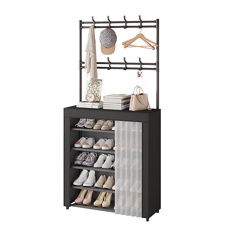 Multi-layer Dustproof Shoe & Hat Rack: Floor-standing Coat Rack & Storage Shelf for Living Room or Entryway