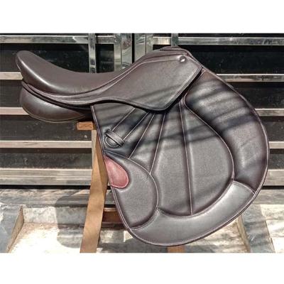 Sella in pelle Salto/Contatto stretto, Doppia falda Archetto intercambiabile, Misura 17", 17.5",18"