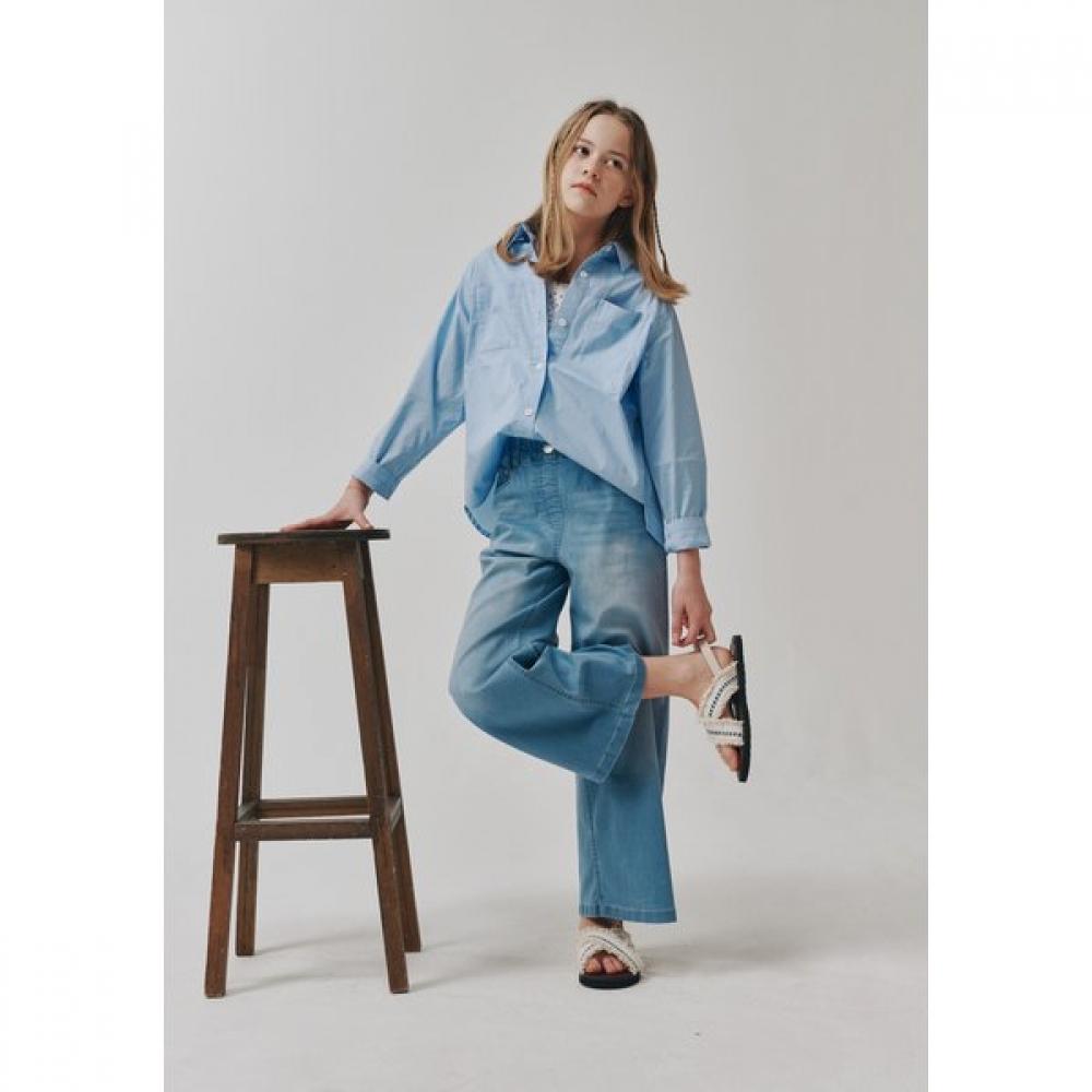 Bluetail Sky Blue Wide Denim Pants Azb2pt03sb