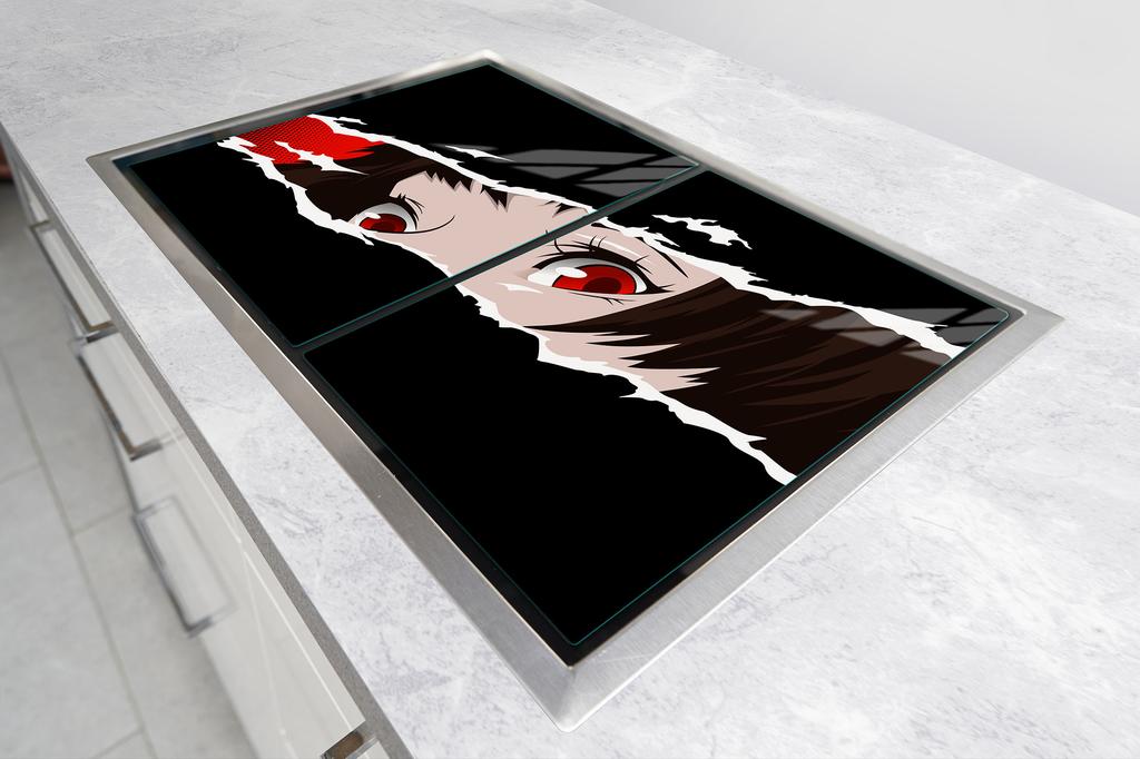 GLAS-KOCHFELDSCHUTZPLATTE 85x52 ANIME