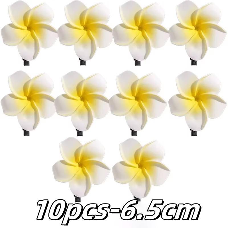 3-10pcs/set Plumeria Flower Hair Clip For Women Elegant Side Bangs Clips Hawaiian Party Hair Accessories
