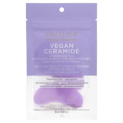 Vegan Ceramide, Under Eye Hydration & Smile Line Jelly Patches, Fragrance Free, 4 Sheets, 10 Ml (0.33 Fl Oz)