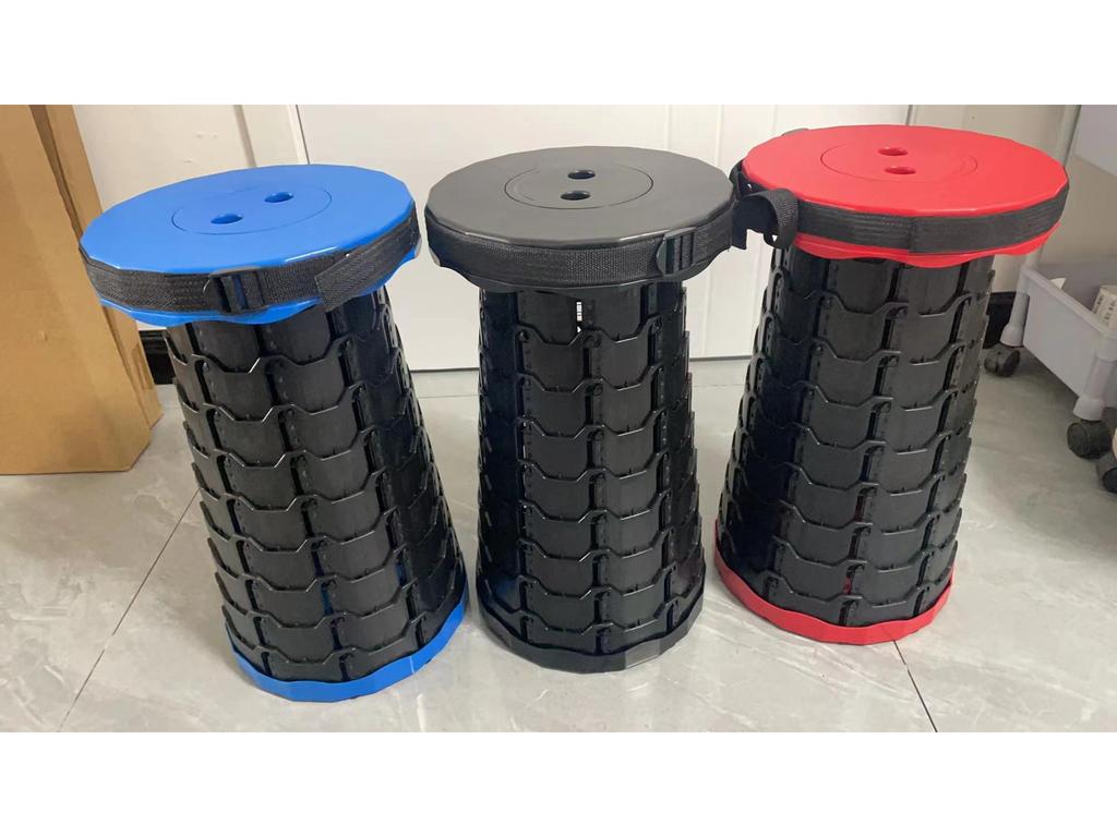 Collapsible Telescopic Outdoor Stool: Portable, Space-Saving, Adjustable for Travel and Fishing.
