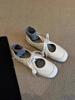 Ballet Style Little White Shoes Women's 2025 New Lace-up Sports and Leisure Shoes Flat Single Shoes Mary Jane Small Leather Shoes