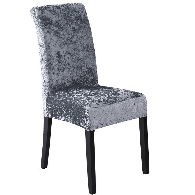 Velvet Chair Covers Solid Color Desk Seat Protector Seat Slipcovers For El Banquet Wedding Universal Size Housse De Chaise