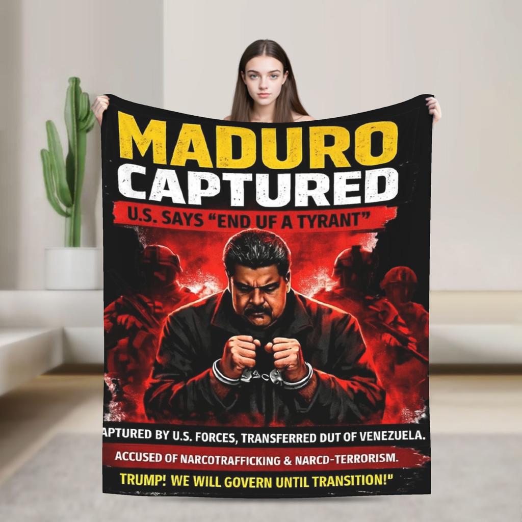 Venezuela Captured Live Maduro  Blanket  Decorative Flannel Throw Blanket For Couch Bed Warm Soft Custom DIY Quality Bedspread