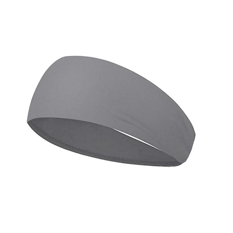 

Unisex Sweat-Absorbing Fitness Headband: Elastic Cotton for Running, Yoga, and Sports светло-серый