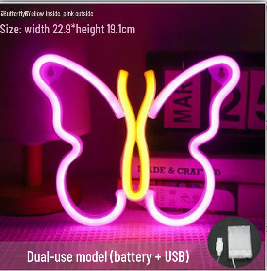LED Neon Decorative Lights: Cloud, Lightning, Musical Notes, Moon, Bat