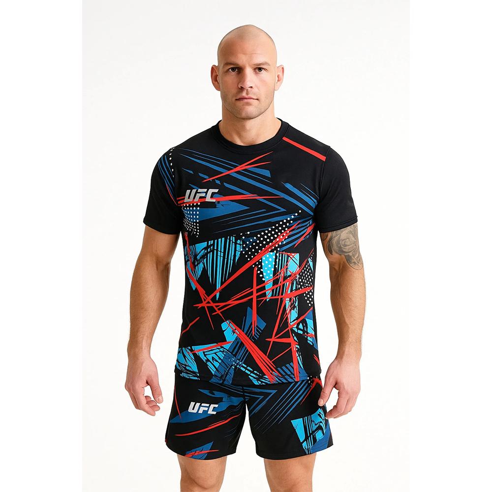 UFC Новые Топовые Бойцы Боевое Событие Футболка Шорты Мужские Женские Дышащий Трикотаж Борьба Бег Впитывающие Пот Комплект S