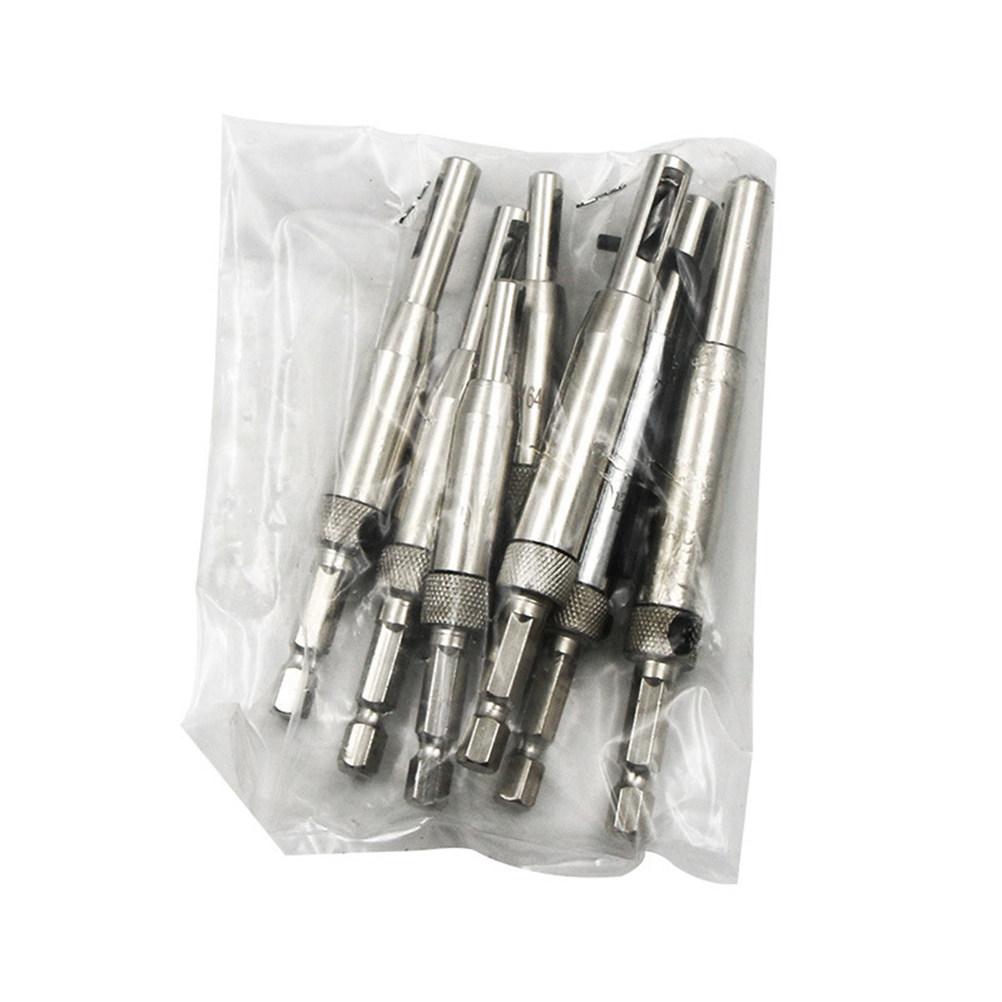 7Pcs Self Centering Hinge Bit Set Hex High Body Fast Change Accurate Holes for Door Cabinet Furniture Woodworking