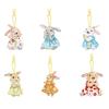 Diamond Art Keychain DIY Handmade Painting Craft 5D Mosaic Art Diamond Special Shape Diamond Keychain Bag Accessories Rabbit Diamond Painting 6-Piece