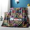School Supplies Theme Home Customize Your Name Blankets Comfortable Soft Lightweight Allseason Multipurpose Blanket For Picnics Sofas Offices Beds
