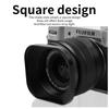 Metal Square Camera Lens Hood Compatible for Nikon16-50 Canon Sony Fuji15-45/35f2 Universal Photography Accessory 52/43/46/39mm