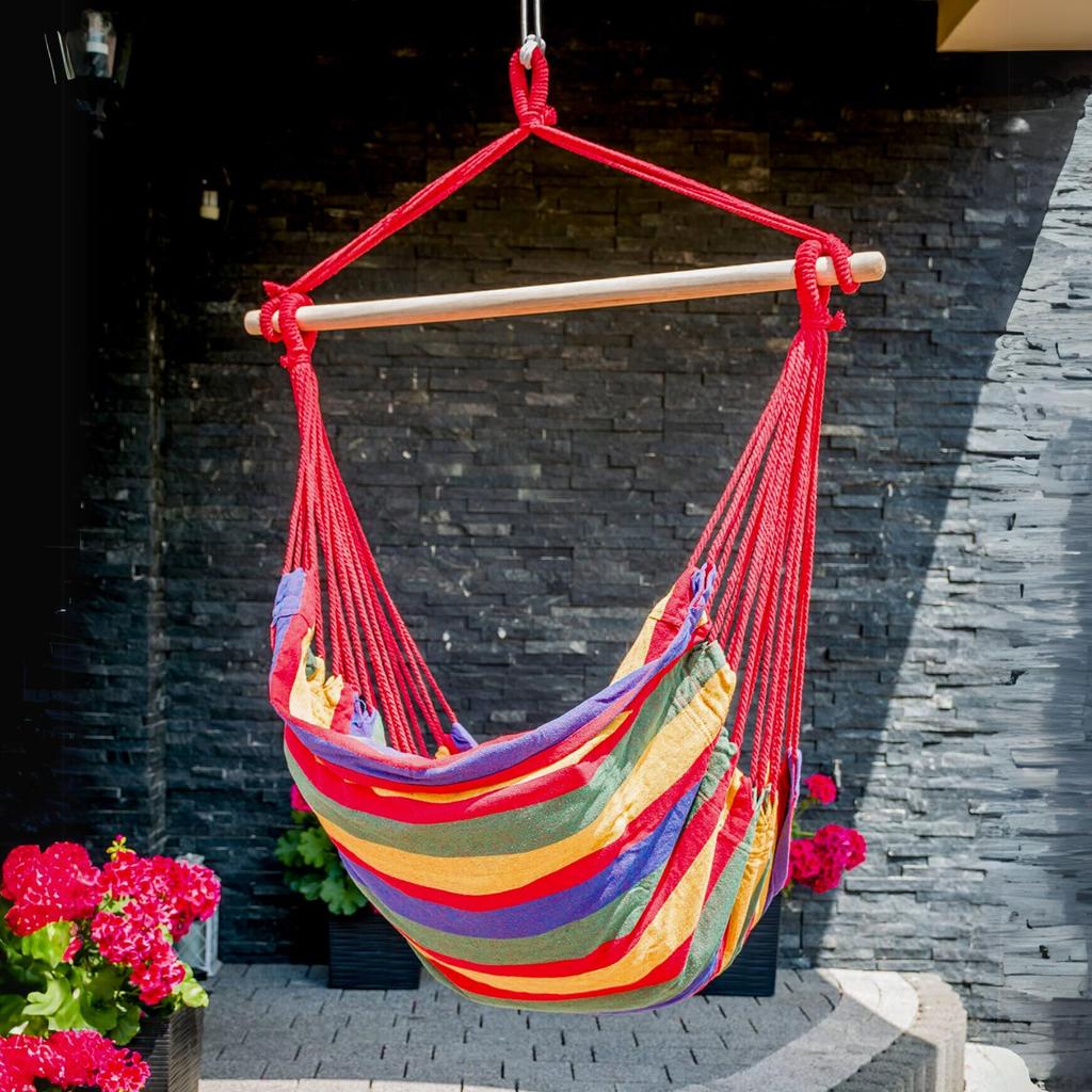 Hammock, Brazilian chair, boho swing, garden hanging chair with spreader bar