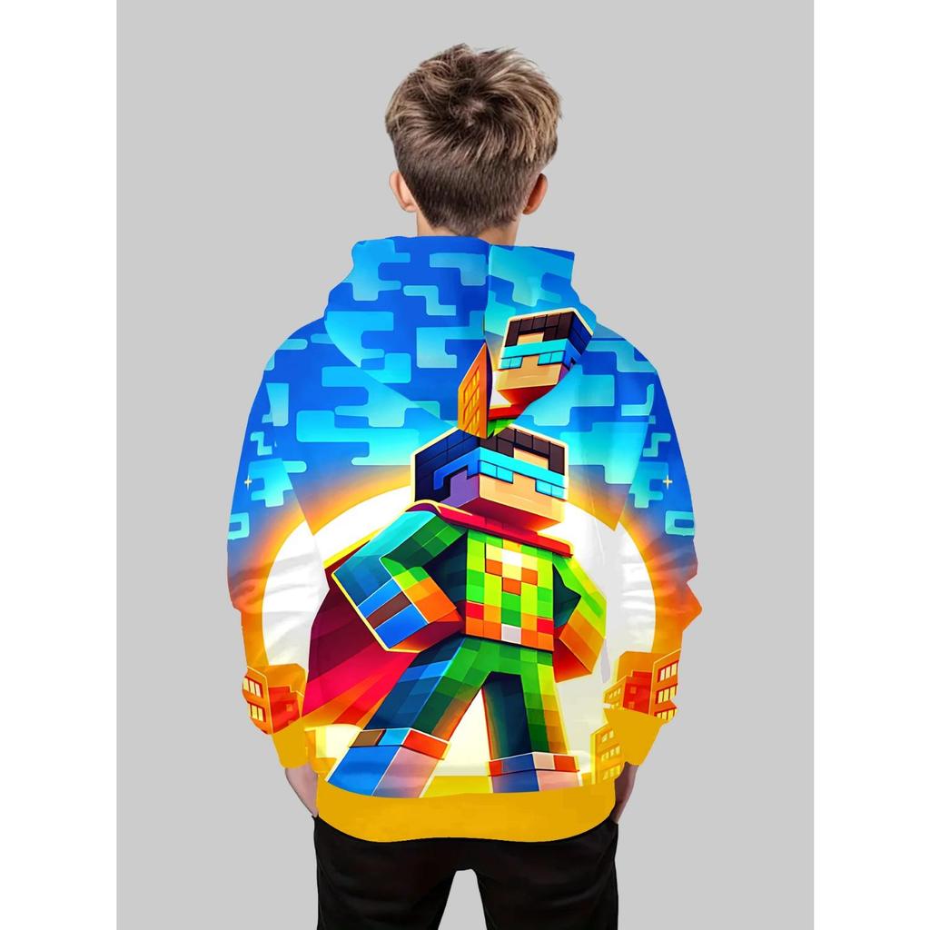 New Anime Hoodie, Cartoon Children's Clothing for Boys and Girls, Long-sleeved Autumn Clothing, Suitable for Children Aged 5-14