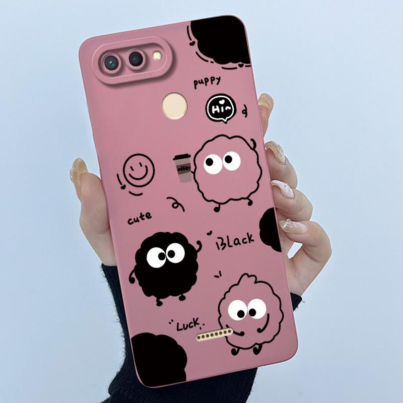 For Xiaomi Redmi 6 5 Plus 5A 4A 4X Case Advanced Sense Pretty Cartoon Flower Liquid Silicone Soft TPU Protective Back Cover Capa