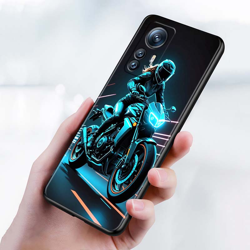 Model Rider Cool For Xiaomi Mi 15 14 13 13T 12 12T 12S 11 11i 11T Pro Ultra Lite 5G Black Soft Phone Case