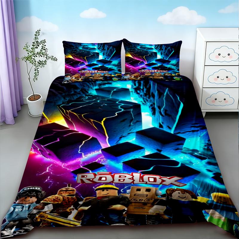 Duvet Cover Roblox Cartoon Bedding Set Quilt Cover For Children Teens Bedroom Decor Dormitory Holiday Gifts Queen King