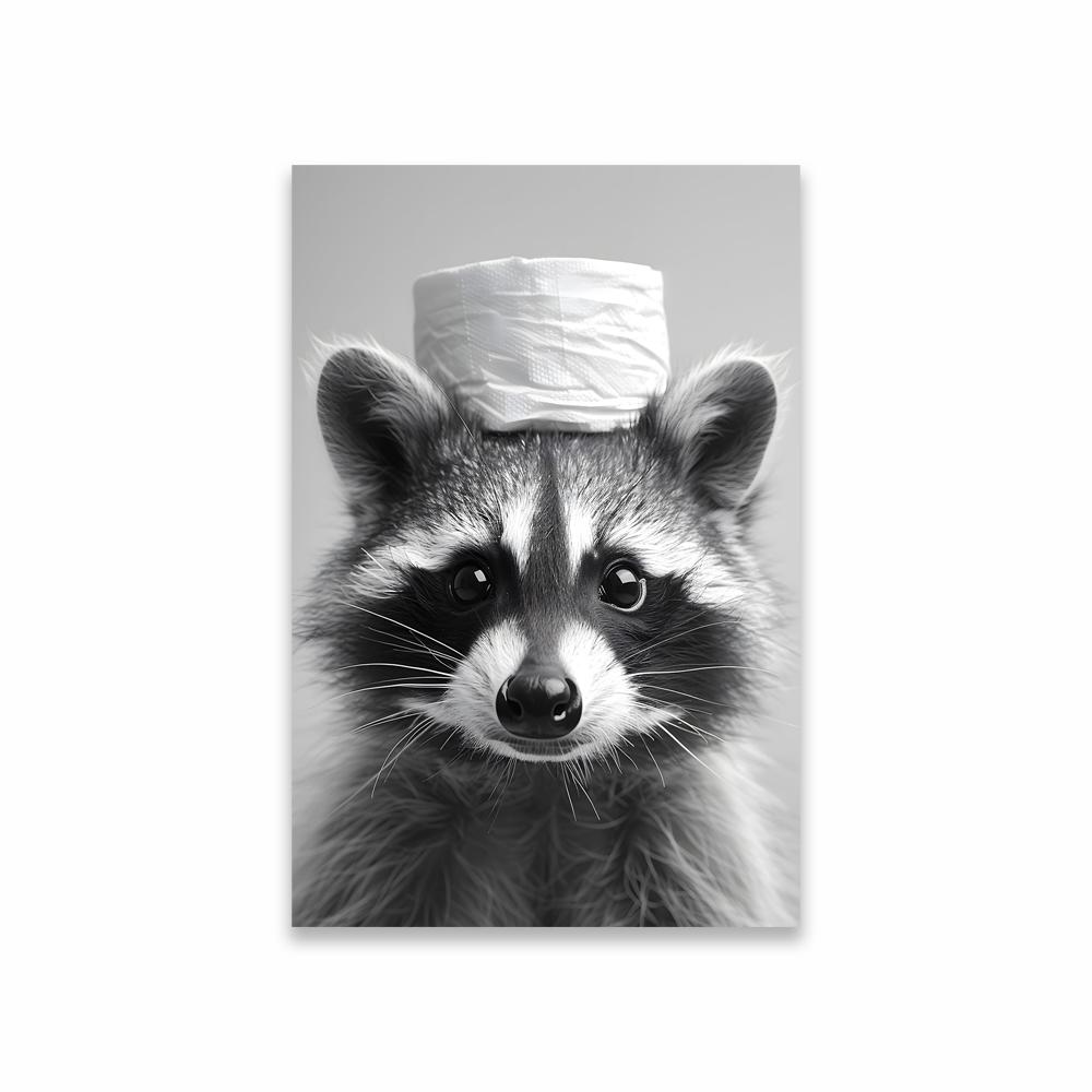 Funny Cat Bathroom Canvas Wall Art Posters Black And White Funny Animal Picture Wall Art Prints Canvas Painting Toilet Decor