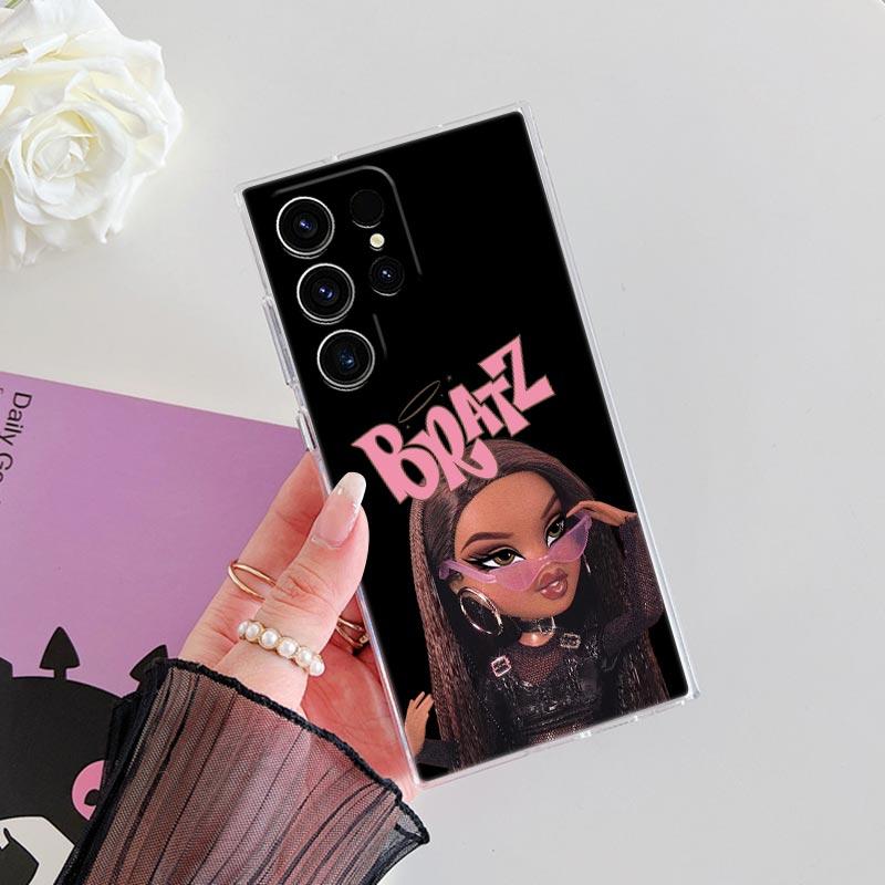 Cartoon Fashion Doll Bratzs Transparent Case For Samsung Galaxy S26 S25 Ultra S24 S22 S26 Plus S20 S23 S21 S25 FE 5G Clear Cover