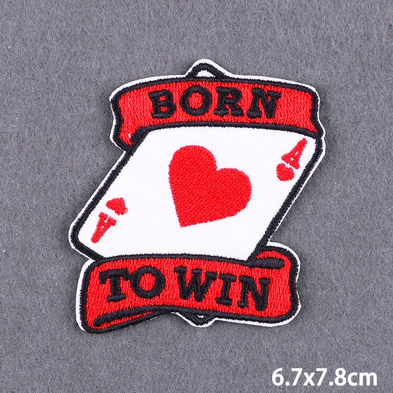 Red Fusible Patches Hiphop Iron On Thermoadhesive Patches For Clothes Cross Skull Embroidery Patches For Jacket Logo Applique