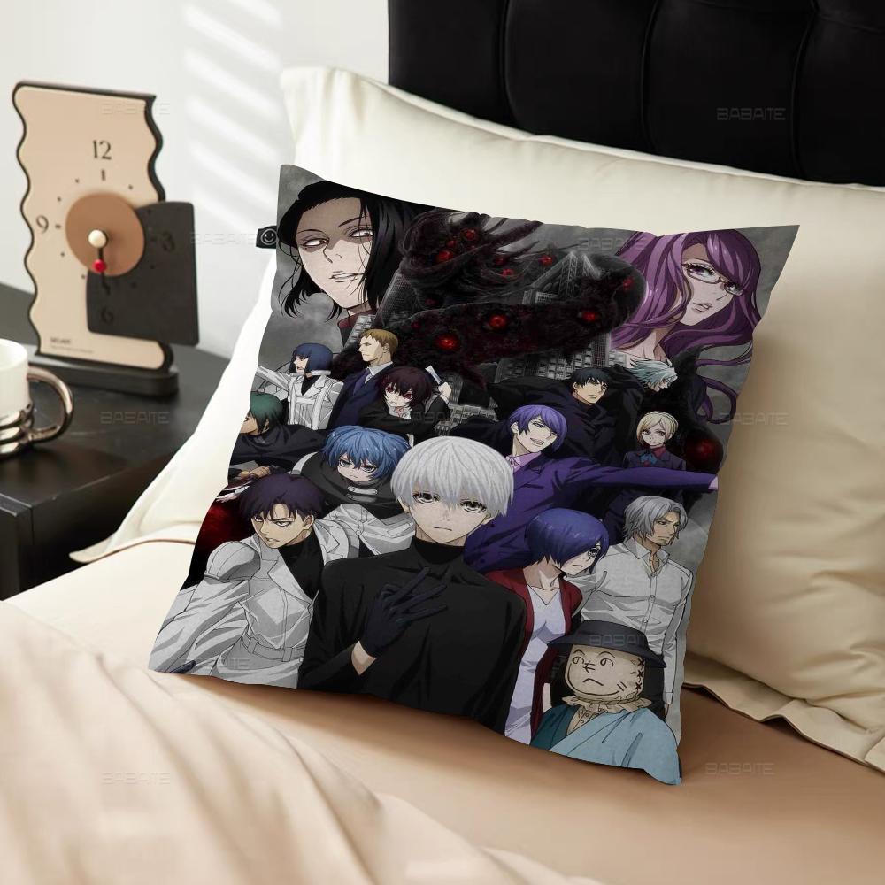 Japanese Anime T-tokyo G-Ghoul Pillowcase Toon Gift Cushion Cover Bedroom Home Sofa Chair Seat Decor Pillow Case