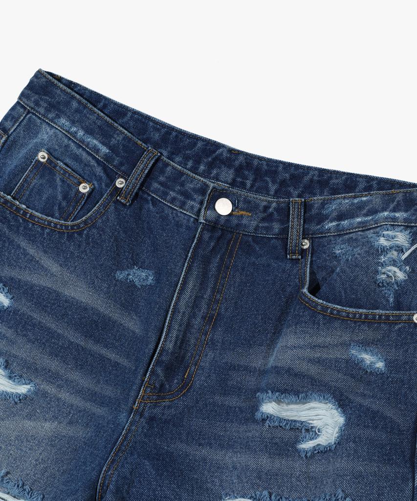 Seleuji Distressed Denim Pants V21 Blue