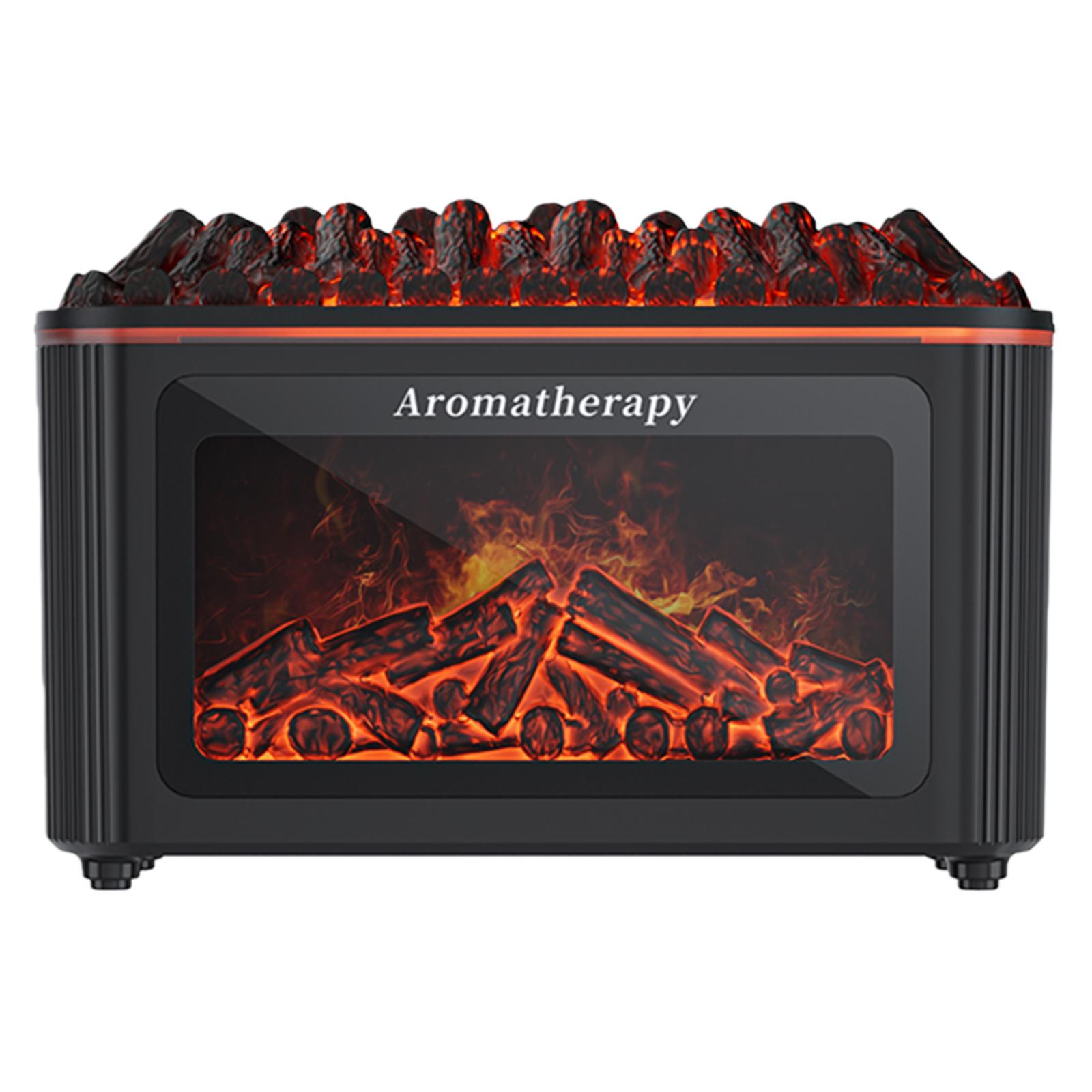 

Fireplace Flame Essential Oil Diffuser 7 Colors Cool Mist Humidifier with Auto Shut-Off 150ml for Home Bedroom Office Yoga чорний