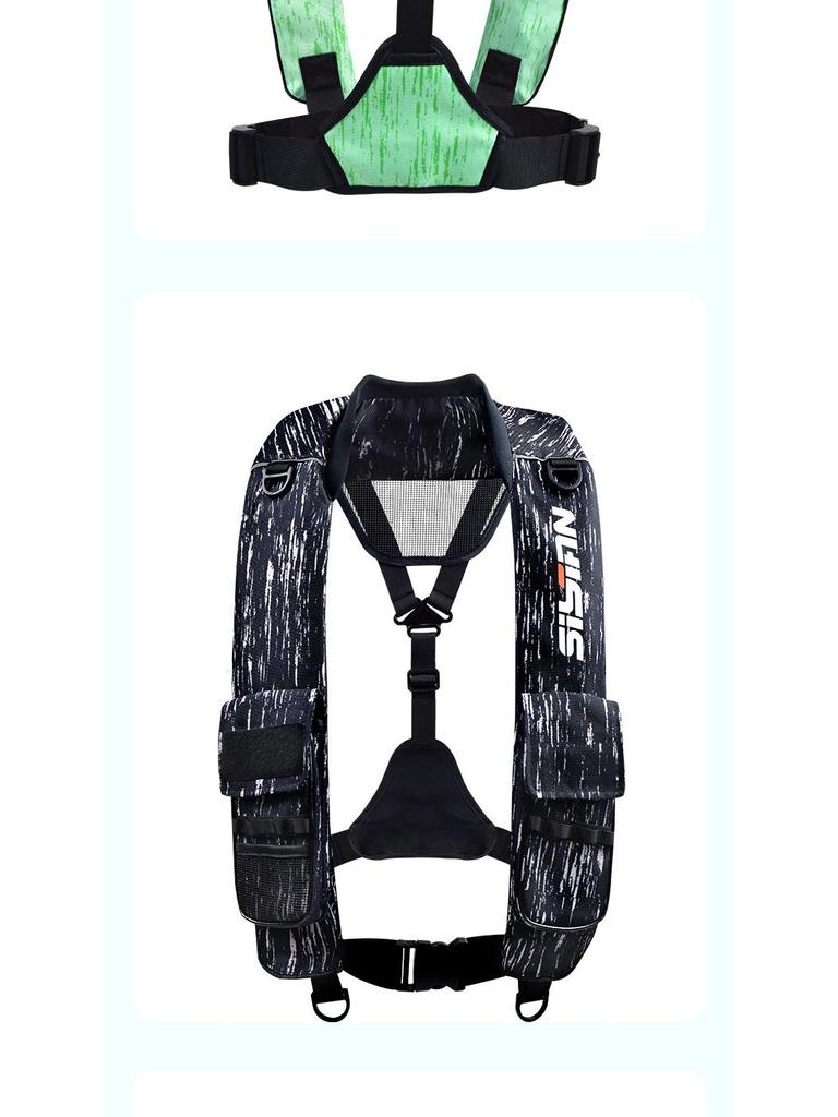 Yasi'an Inflatable Life Jacket - Lightweight, High-Buoyancy Vest for Adult Sea Fishing