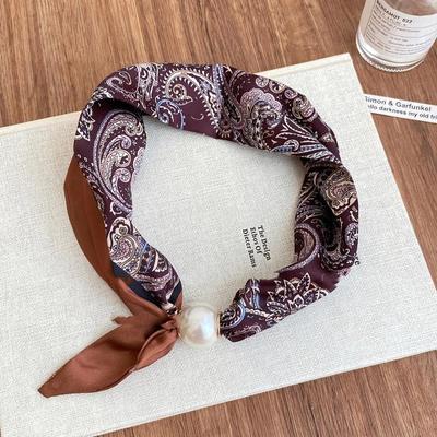 French Pearl Necklace Magnetic Clasp Lazy Scarf Women Pendant Neck Warmer Clavicle Chain Accessory