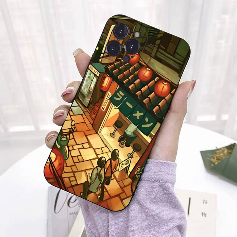 Japanese Style Art Phone Case For iPhone 8 7 6 6S Plus X SE 2020 XR XS 14 11 12 13 Mini Pro Max Mobile Case