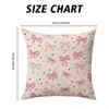 Dotty Bow square Jacquard Pillow Cover for Sofa Office Waist Cushion Cover Home Decorative Pillowcase