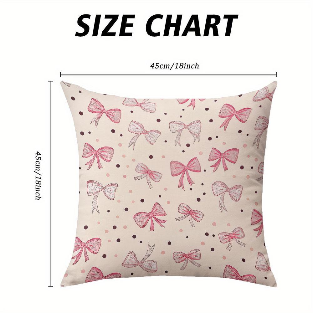 Dotty Bow square Jacquard Pillow Cover for Sofa Office Waist Cushion Cover Home Decorative Pillowcase
