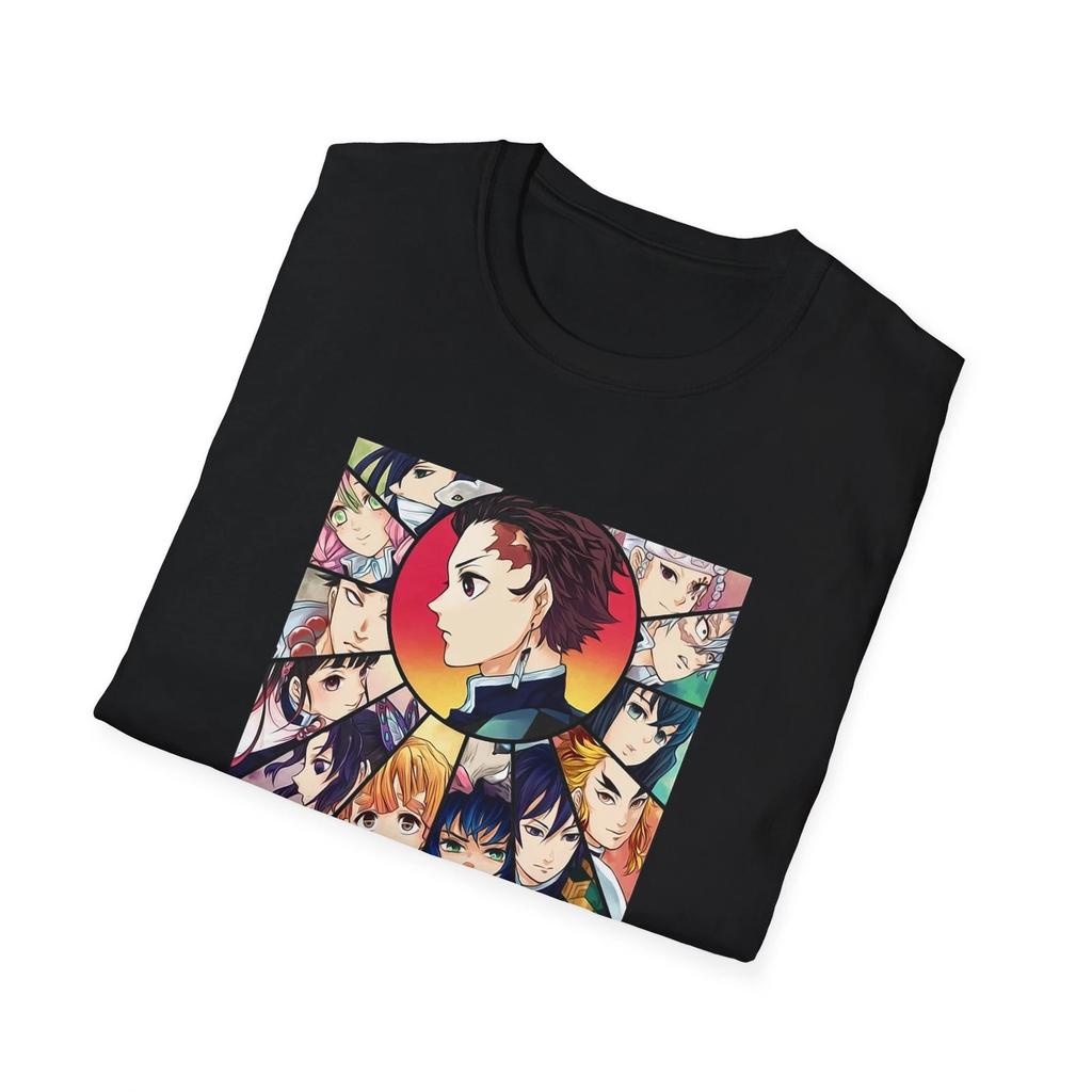 Anime Demon Killer T-Shirt Killer Kimetsu No Yaiba T-Shirt Summer New Vintage Fashion Men's and Women's Streetwear