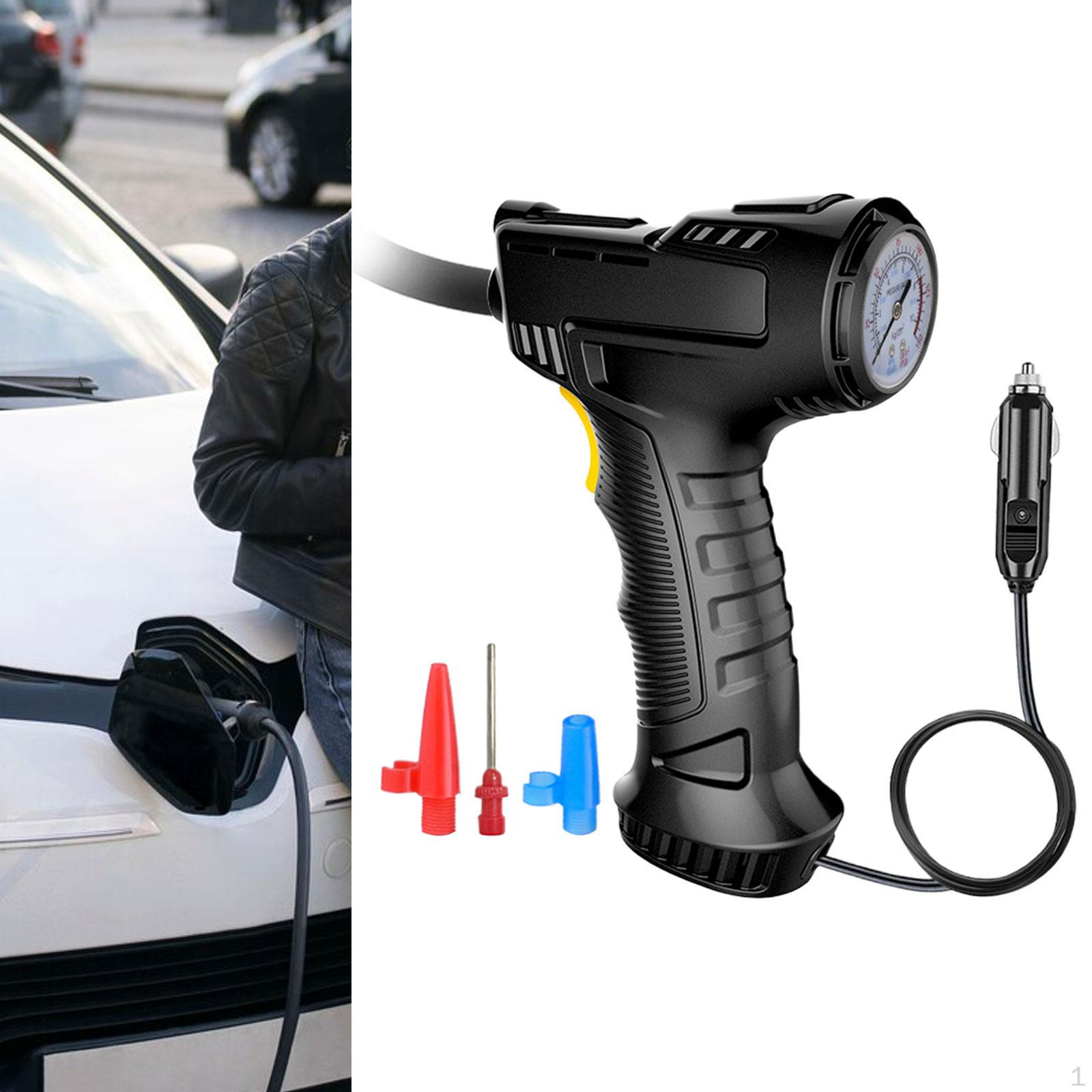 

Handheld Corded 12V Automotive Tire Pump Compact 13x5.2x20cm Multifunctional Electric Air for