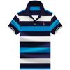 TrendHub Striped Polo Shirt Men Short Sleeve Business Casual Polo Shirt Gent Slim Fit Cotton Breathable Fashion Polo